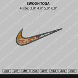 Swoosh Toga Embroidery File 4 size