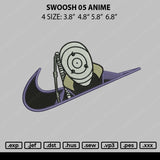 Swoosh 05 Anime Embroidery File 4 size