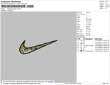 Swoosh Anime 003 Embroidery File 4 size
