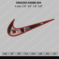 Swoosh Anime 004 Embroidery File 4 size