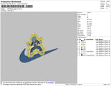 Swoosh Goku V2 Embroidery File 4 size