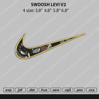 Swoosh Levi V2 Embroidery File 4 size