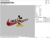 Swoosh Mickey Embroidery File 4 size