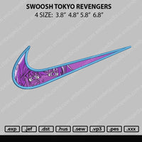 Swoosh Tokyo Revngers Embroidery File 4 size