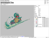 Swoosh Turtle Embroidery File 4 size