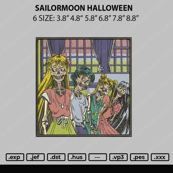 Silormoon Halloween Embroidery File 6 sizes