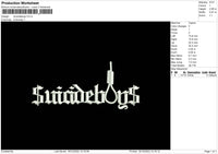 Suicideboys Text Embroidery File 6 sizes