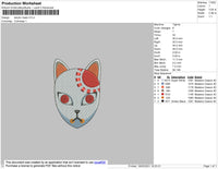 Tanjiro Mask Embroidery File 4 size