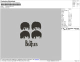 The Beatles Embroidery File 4 size