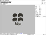 The Beatles Embroidery File 4 size