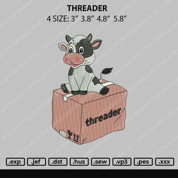 Threader Embroidery File 4 size