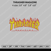 Thr4sher Magazine Embroidery File 4 size