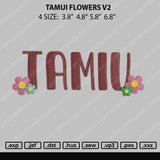 Tamiu Flowers V2 Embroidery File 4 size