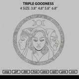 Triple Goodness Embroidery File 4 size
