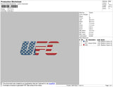 UFC Embroidery File 4 size