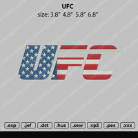 UFC Embroidery File 4 size