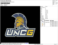 Uncg Embroidery File 5 size