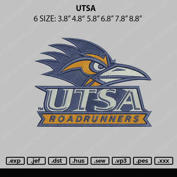 Utsa Embroidery File 6 sizes