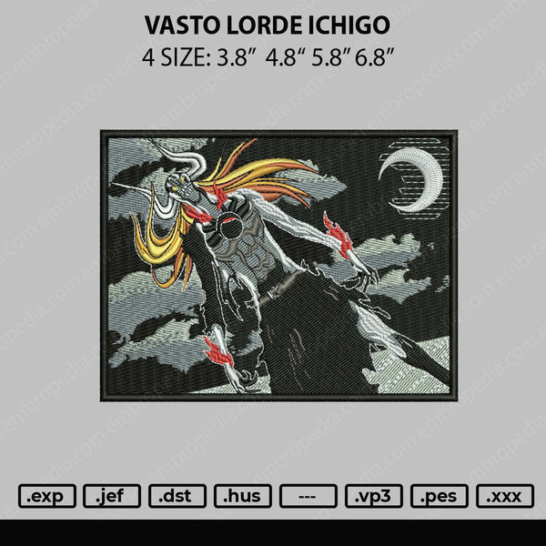 Vasto Lorde Ichigo Embroidery File 4 size