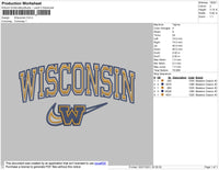 Wisconsin Embroidery File 4 size