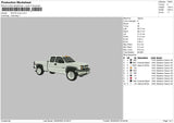 White Truck Embroidery File 4 size