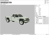 White Truck Embroidery File 4 size