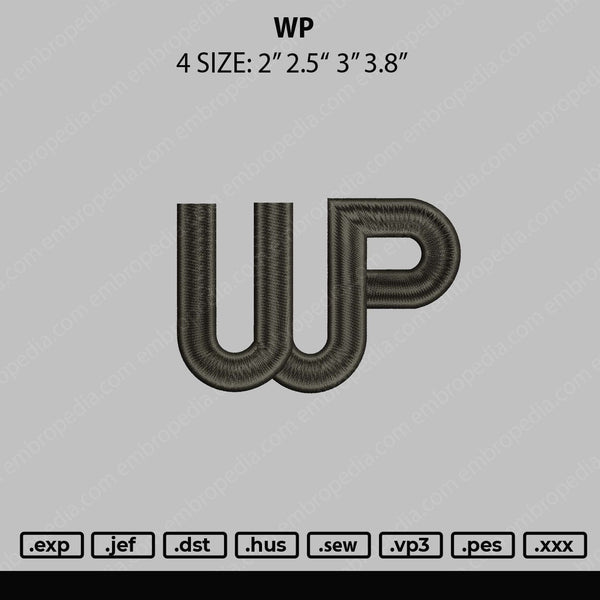 WP Embroidery File 4 size