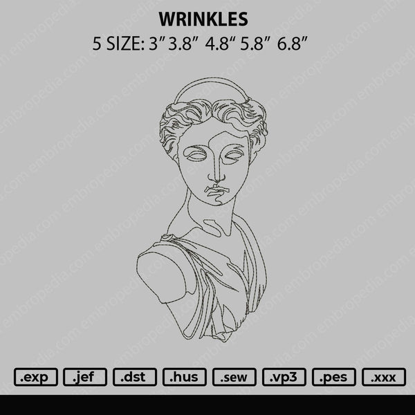 Wrinkles Embroidery File 5 size