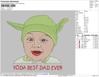 Baby Yoda 01 Embroidery File 4 size