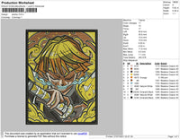 Zenitsu Embroidery File 4 size