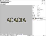 Acacia Embroidery File 4 size