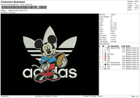 Adidas Mickey Embroidery File 6 sizes
