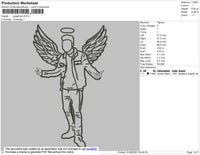 Angel Man Outline Embroidery File 4 size
