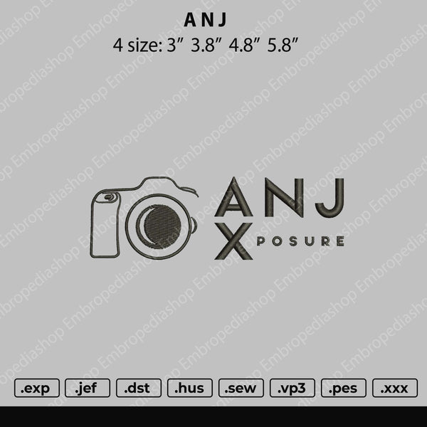 ANJ Embroidery File 4 size