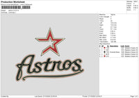 Astros V3 Embroidery FIle 6 sizes