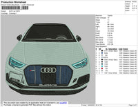 Audi Car Embroidery File 4 size