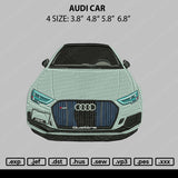 Audi Car Embroidery File 4 size