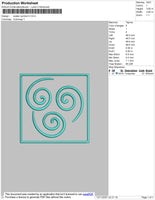 Avatar Symbol 4 Embroidery File 4 size