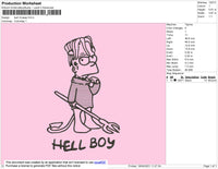 Bart Lil Peep Embroidery File 4 size