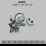 Barrel Embroidery File 4 size