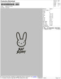 Bad Bunny V2 Embroidery File 4 size
