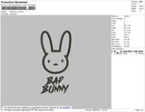 Bad Bunny V2 Embroidery File 4 size