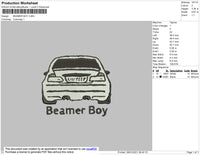 Beamer Boy Embroidery File 5 size