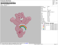 Bear Rainbow Embroidery File 4 size