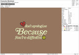 Quote 001 Embroidery File 4 size