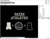 Baire Athletes Embroidery File 4 size