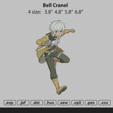 Bell Crane Embroidery File 4 size