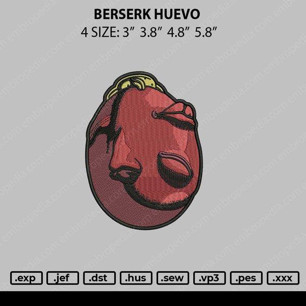 Berserk Huevo Embroidery File 4 size
