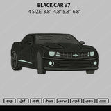 Black Car V7 Embroidery File 4 size