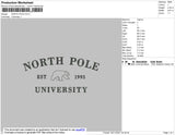 North Pole Embroidery File 4 size
